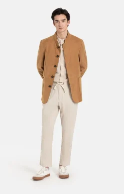 Leather Jackets<WERNER CHRIST Winfried: Leather Blazer With Buttons Natur