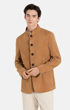 Leather Jackets<WERNER CHRIST Winfried: Leather Blazer With Buttons Natur