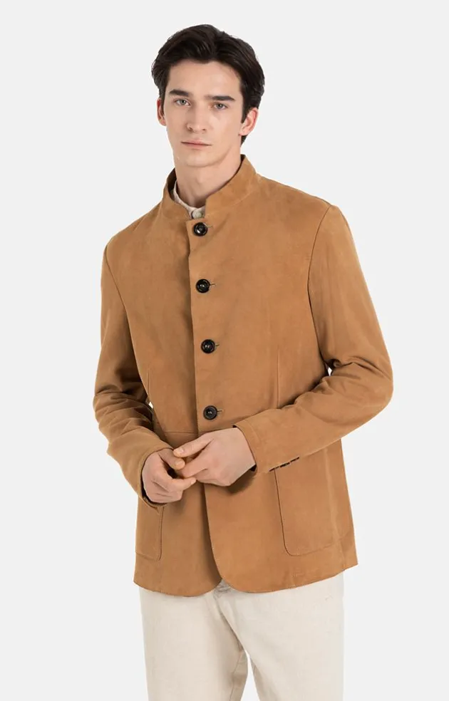 Leather Jackets<WERNER CHRIST Winfried: Leather Blazer With Buttons Natur