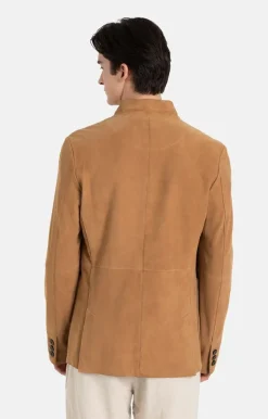 Leather Jackets<WERNER CHRIST Winfried: Leather Blazer With Buttons Natur