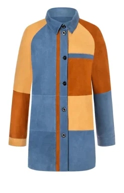 Leather Jackets<WERNER CHRIST Zitta K: Lightweight Jacket With Colour Block Jeans Blue