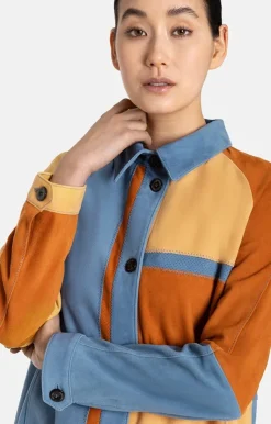 Leather Jackets<WERNER CHRIST Zitta K: Lightweight Jacket With Colour Block Jeans Blue