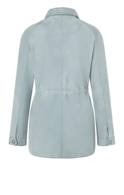 Leather Jackets<WERNER CHRIST Zora: Unlined Shirt With Drawstring Salvia